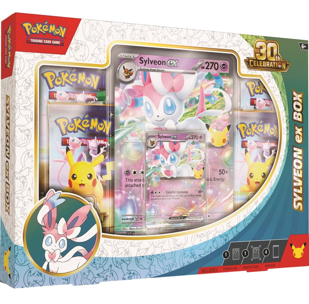 بوكس سيلفيون ex من Pokémon TCG – الاحتفال بالذكرى الثلاثين